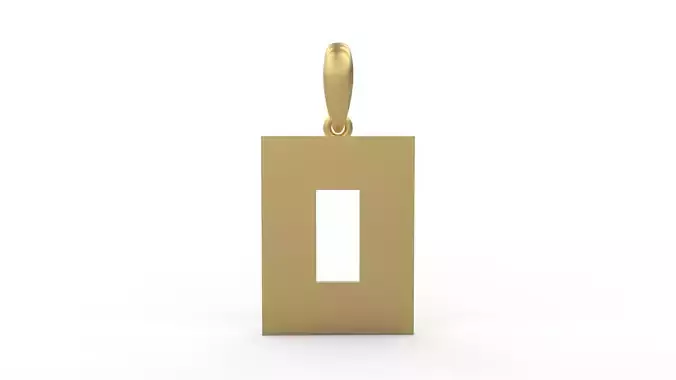 Initial Letters Pendant Bulky Pixels O 3D print model