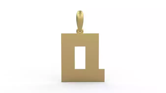 Initial Letters Pendant Bulky Pixels Q 3D print model