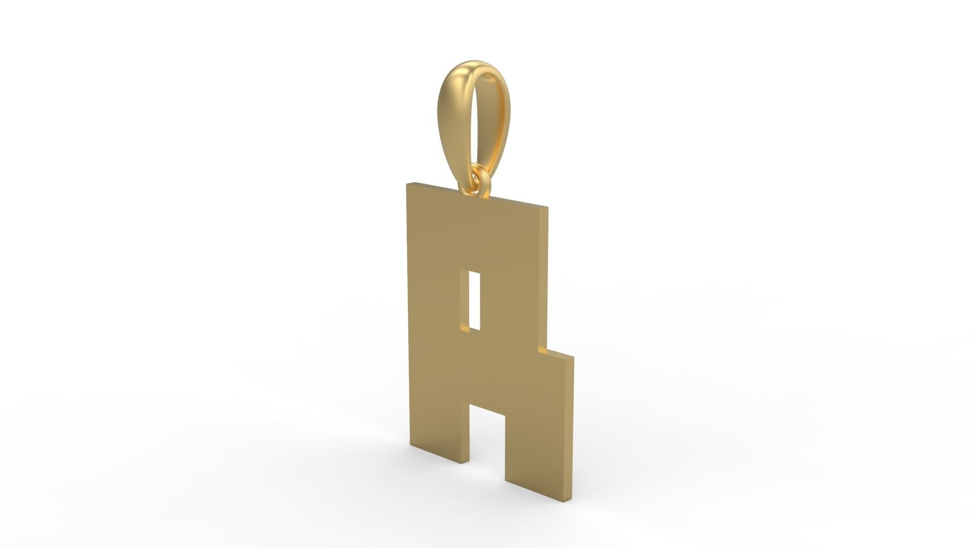 Initial Letters Pendant Bulky Pixels R 3D model 3D printable | CGTrader