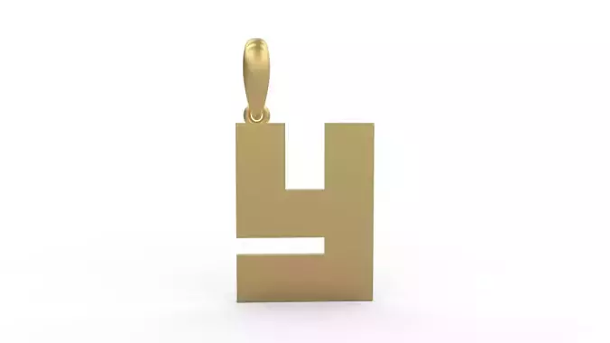 Initial Letters Pendant Bulky Pixels Y