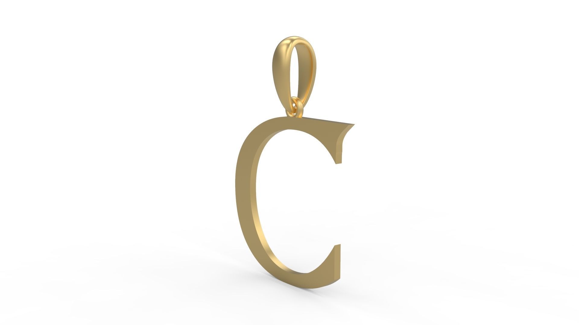 Initial Letters Pendant Dumbledor C 3D print model_1