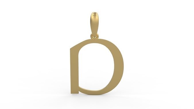 Initial Letters Pendant Dumbledor D 3D print model