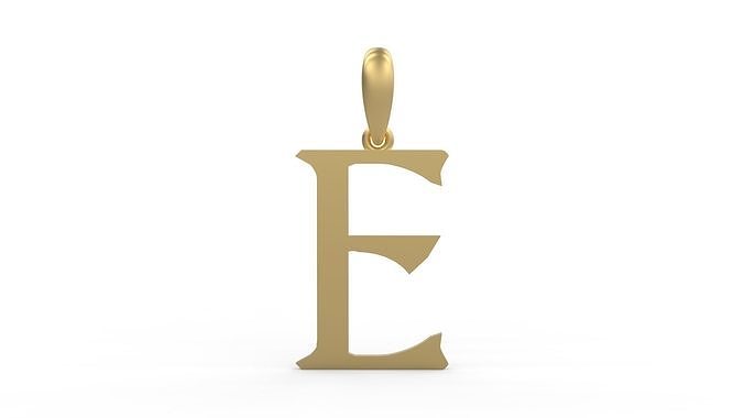Initial Letters Pendant Dumbledor E 3D print model