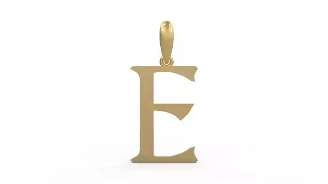Initial Letters Pendant Dumbledor E 3D print model