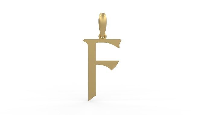 Initial Letters Pendant Dumbledor F 3D print model