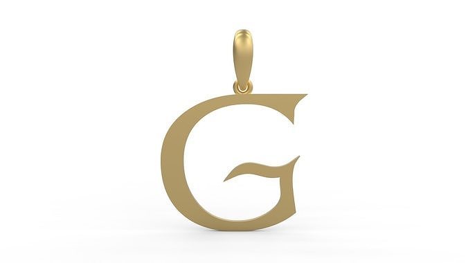 Initial Letters Pendant Dumbledor G 3D print model