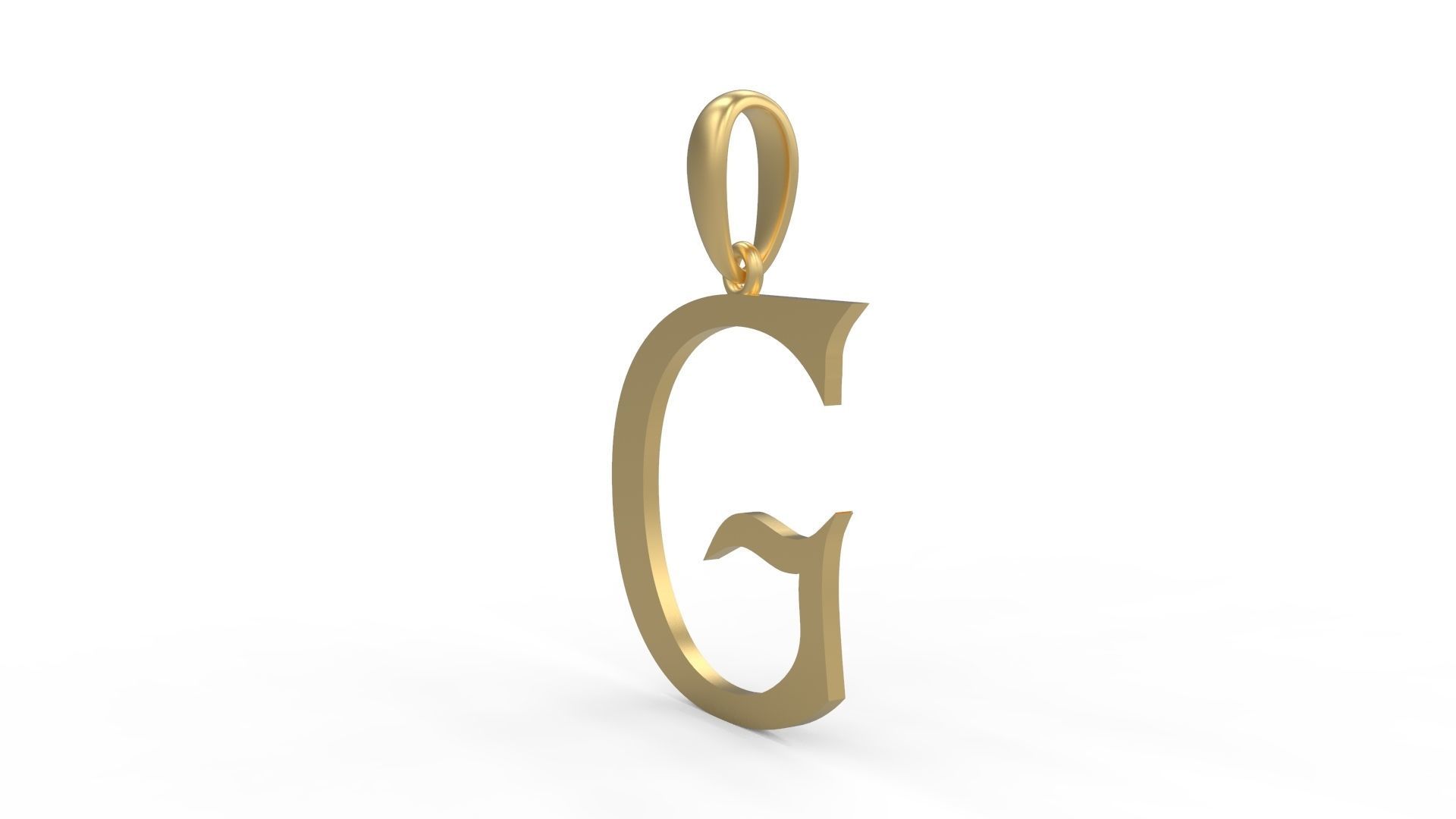 Initial Letters Pendant Dumbledor G 3D print model_1
