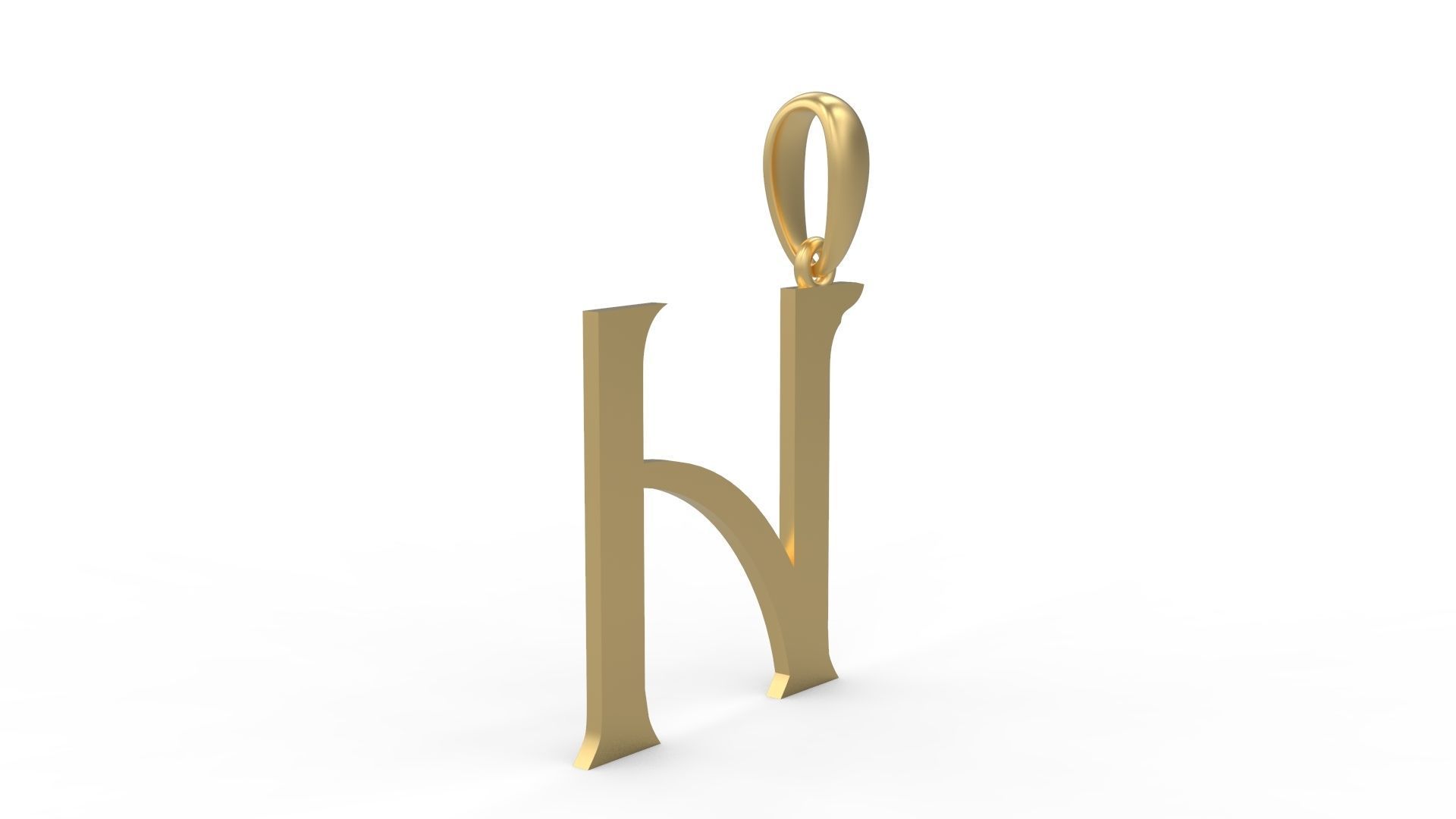 Initial Letters Pendant Dumbledor H 3D print model_3