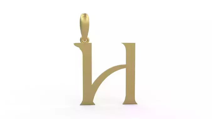 Initial Letters Pendant Dumbledor H 3D print model