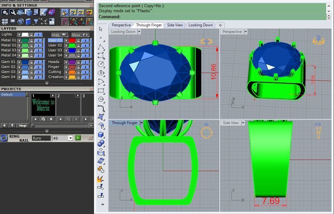 Ring R 61 3D print model_3