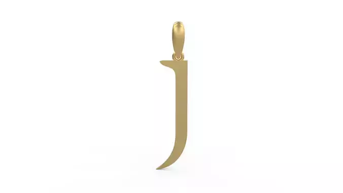 Initial Letters Pendant Dumbledor J 3D print model