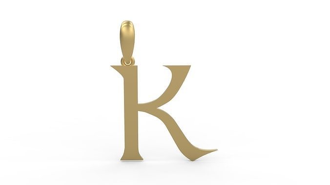 Initial Letters Pendant Dumbledor K 3D print model