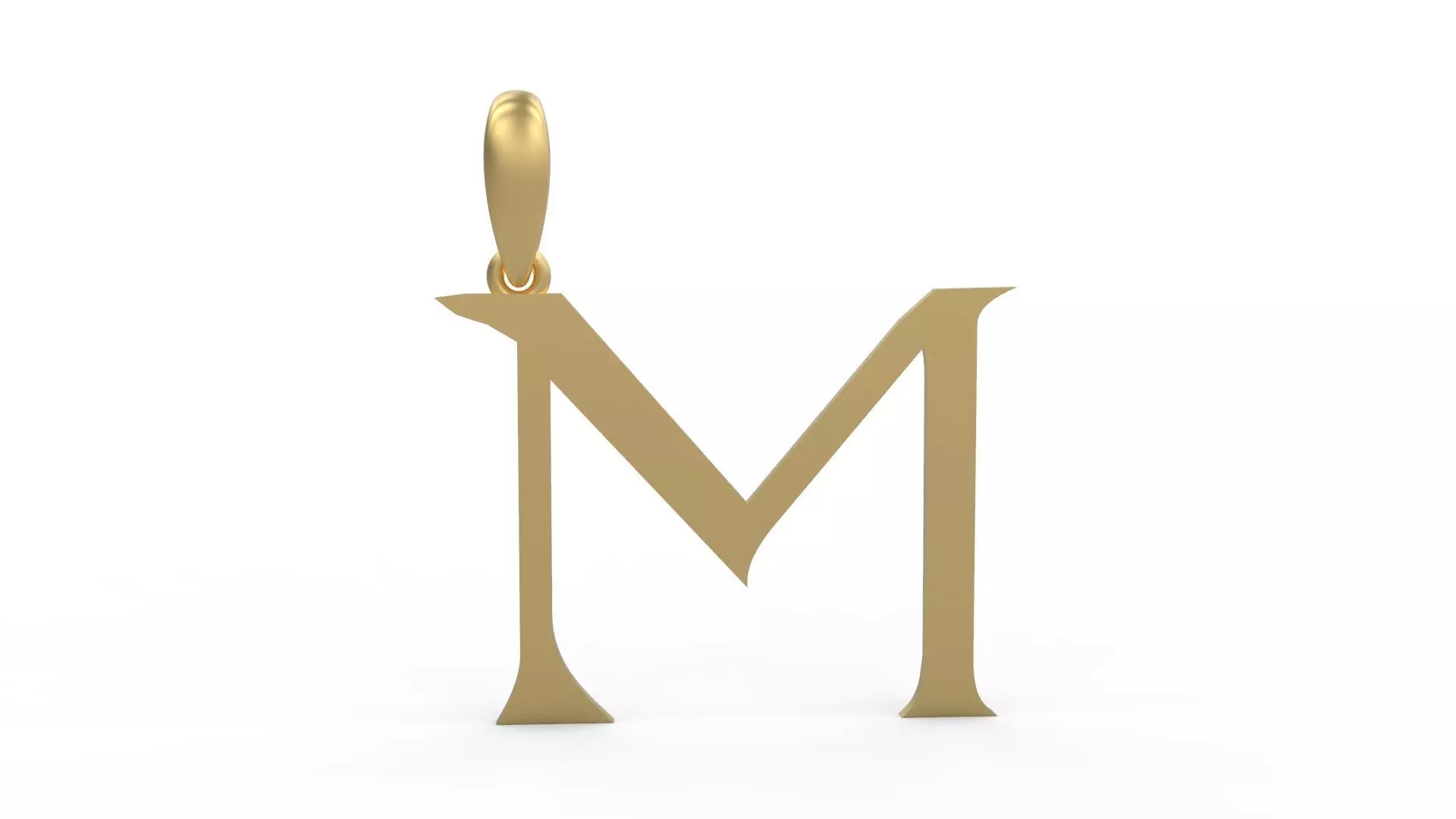 Initial Letters Pendant Dumbledor M 3D print model_0
