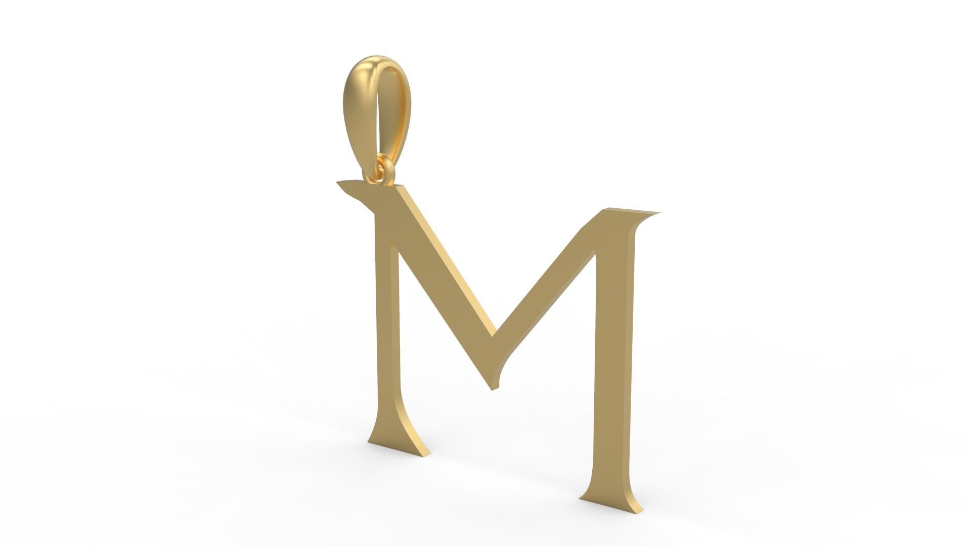 Initial Letters Pendant Dumbledor M 3D print model_1