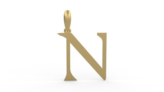 Initial Letters Pendant Dumbledor N 3D print model