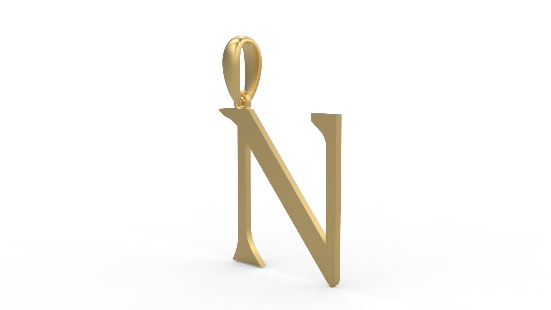 Initial Letters Pendant Dumbledor N 3D print model_1