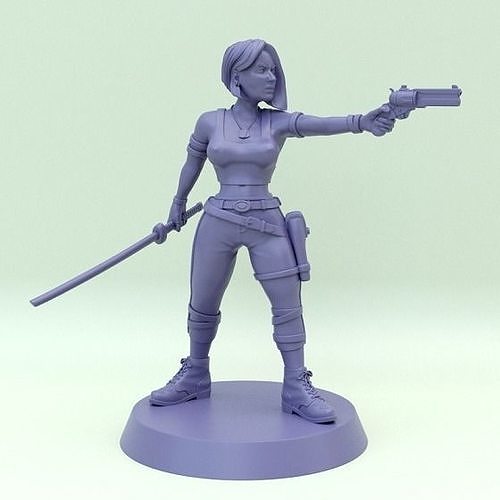 Tina Locke - Action Hero Girl 3D print model