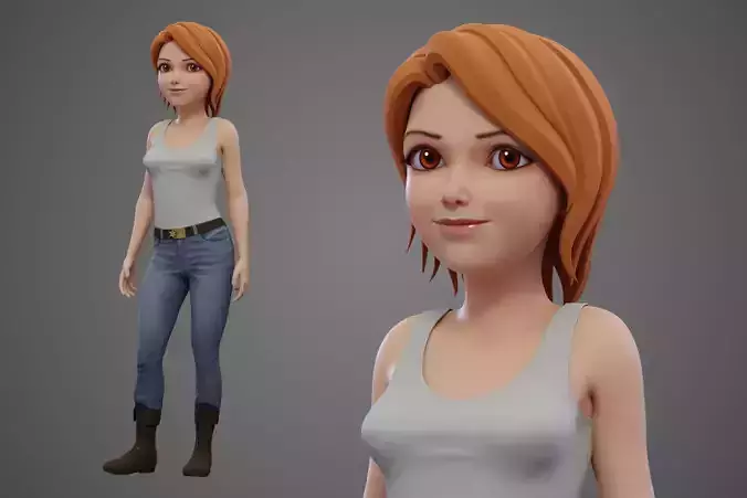 Rider Girl 3D model