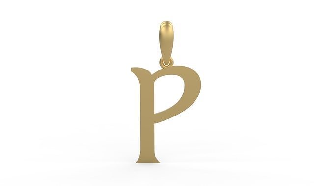 Initial Letters Pendant Dumbledor P 3D print model