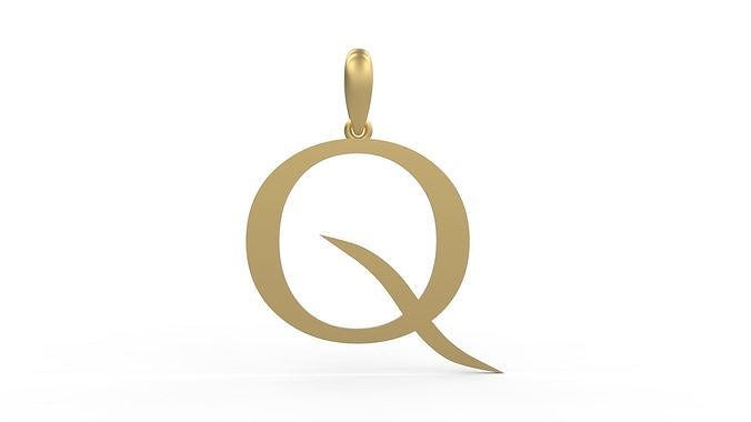Initial Letters Pendant Dumbledor Q 3D print model