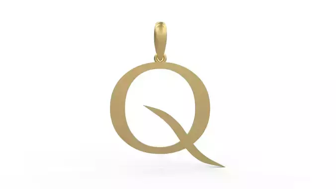 Initial Letters Pendant Dumbledor Q 3D print model
