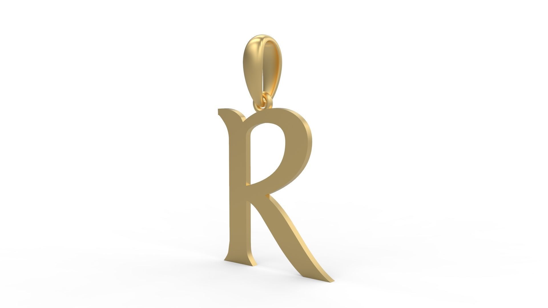 Initial Letters Pendant Dumbledor R 3D print model_1