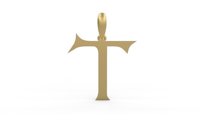 Initial Letters Pendant Dumbledor T 3D print model