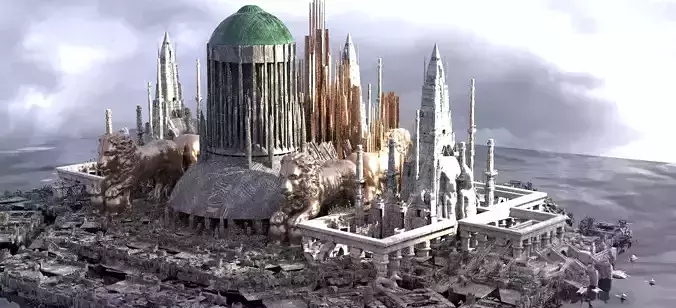 Star wars influenced city High Council Kitbash