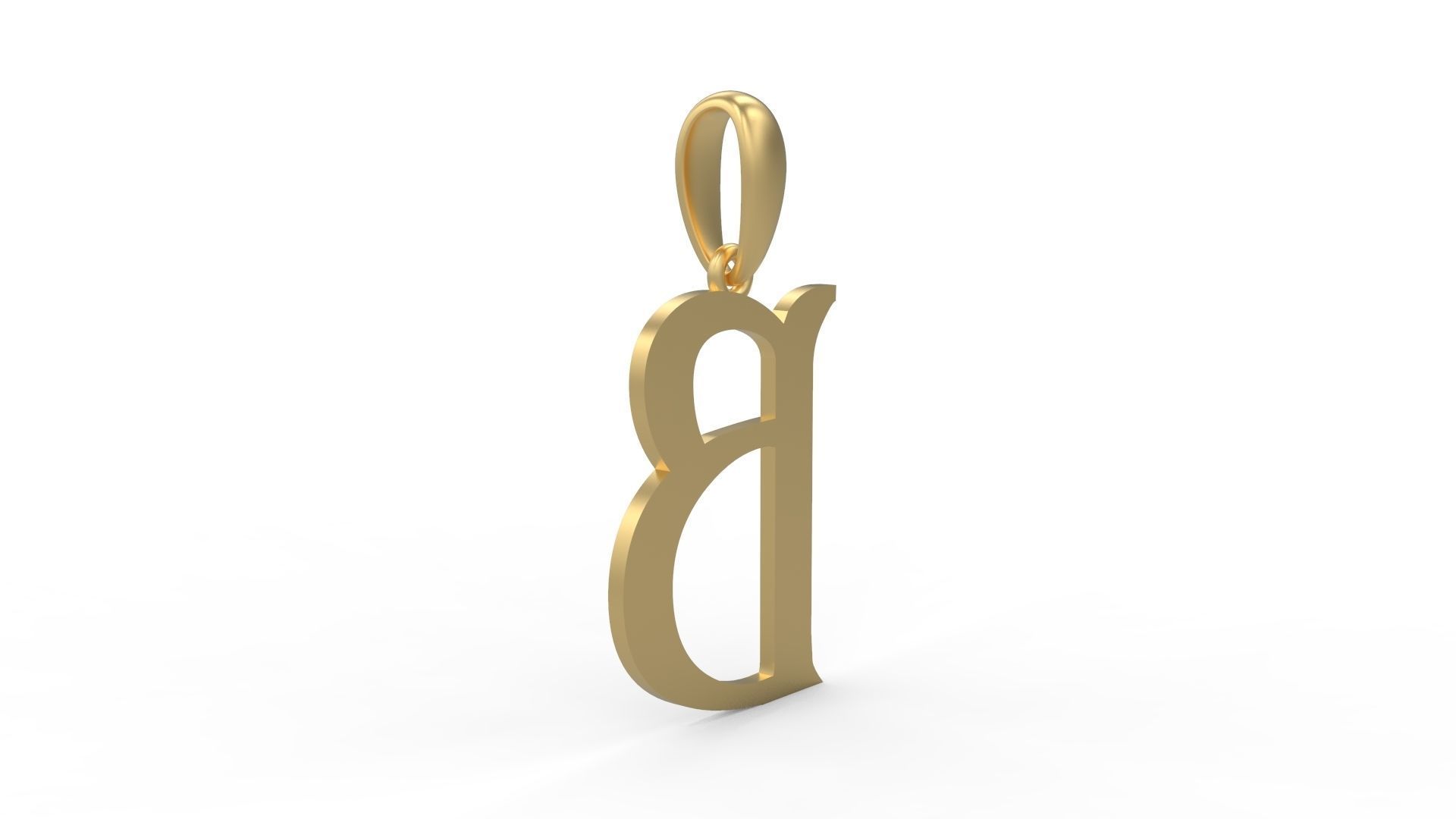 Initial Letters Pendant Dumbledor 3 B 3D print model_3