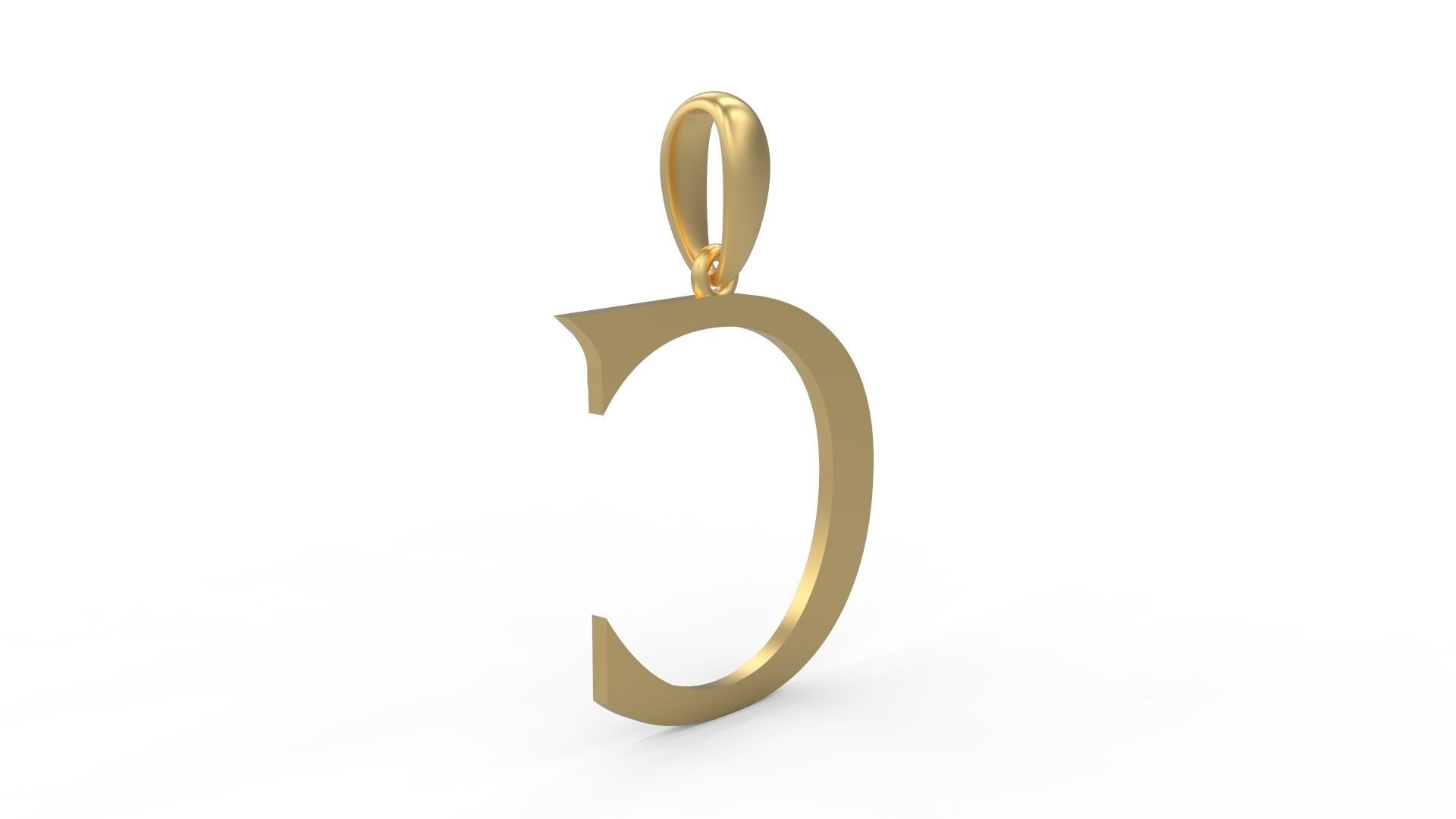 Initial Letters Pendant Dumbledor 3 C 3D print model_3