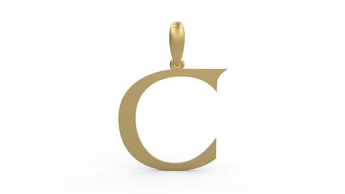 Initial Letters Pendant Dumbledor 3 C 3D print model