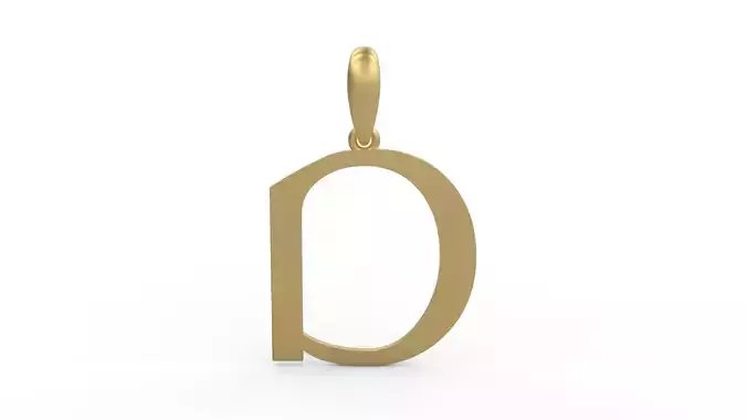 Initial Letters Pendant Dumbledor 3 D