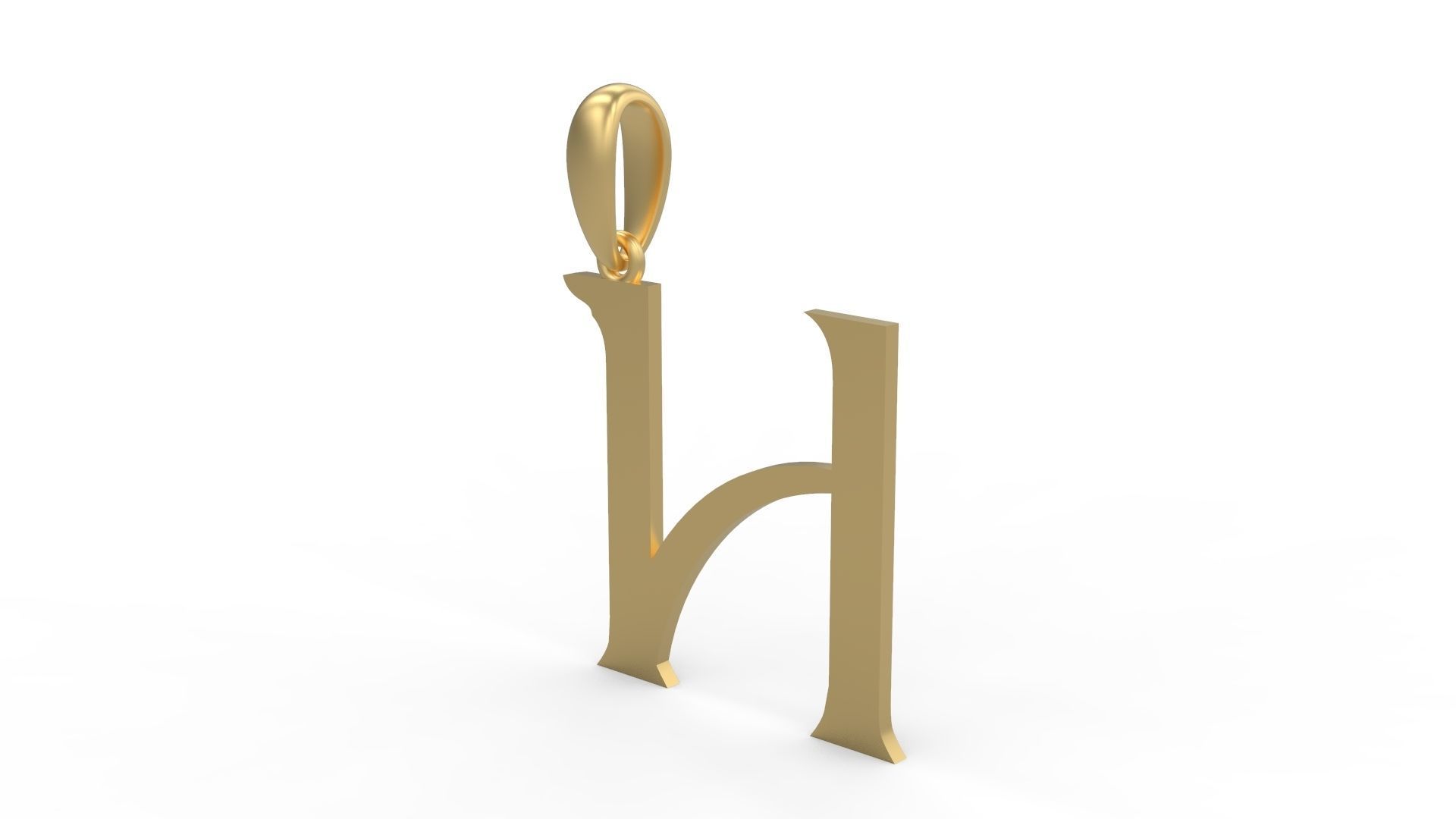 Initial Letters Pendant Dumbledor 3 H 3D print model_1