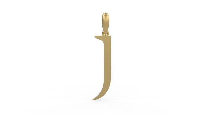 Initial Letters Pendant Dumbledor 3 J 3D print model