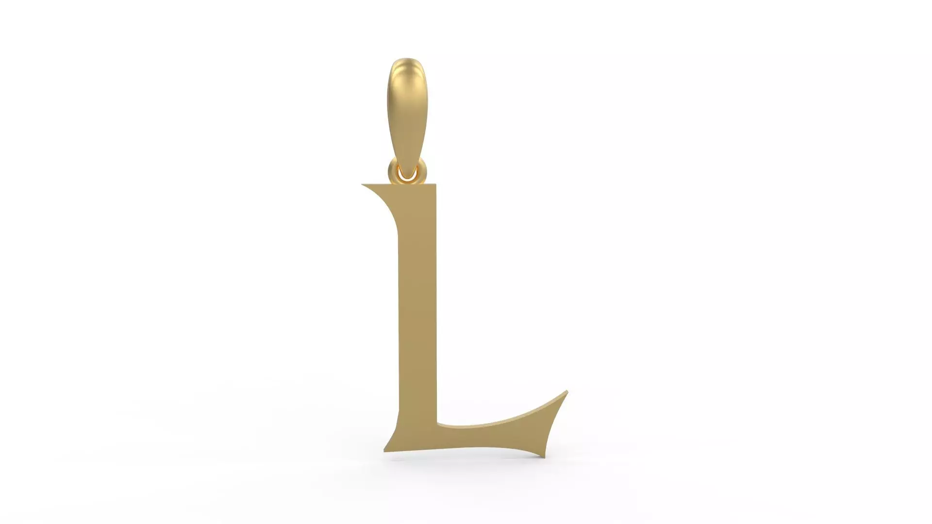 Initial Letters Pendant Dumbledor 3 L 3D print model_0