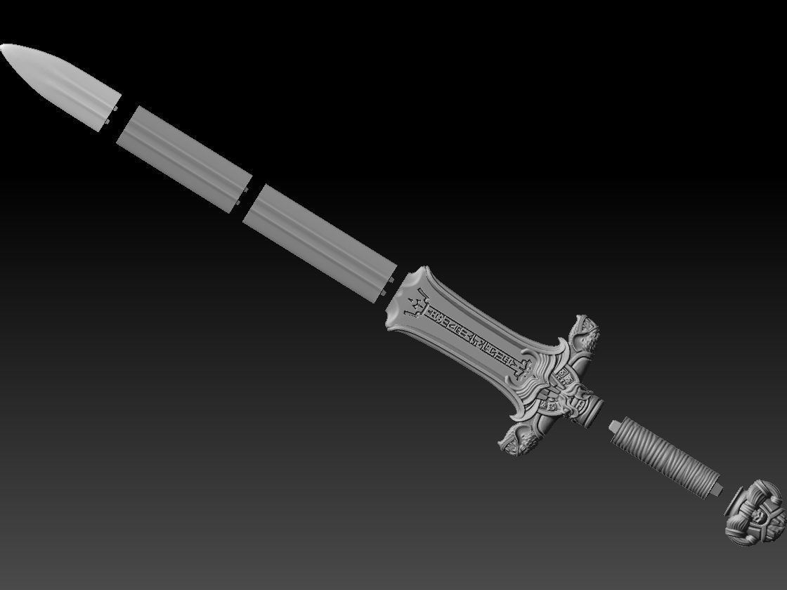 Atlantean Sword - Real Size - Conan The Barbarian 3D print model_12