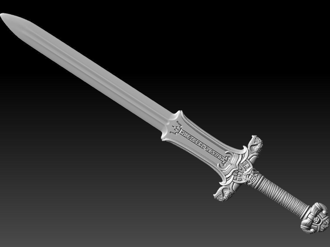 Atlantean Sword - Real Size - Conan The Barbarian 3D print model_7