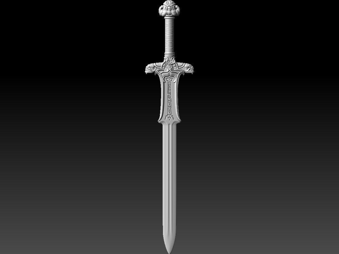 Atlantean Sword - Real Size - Conan The Barbarian 3D print model_2