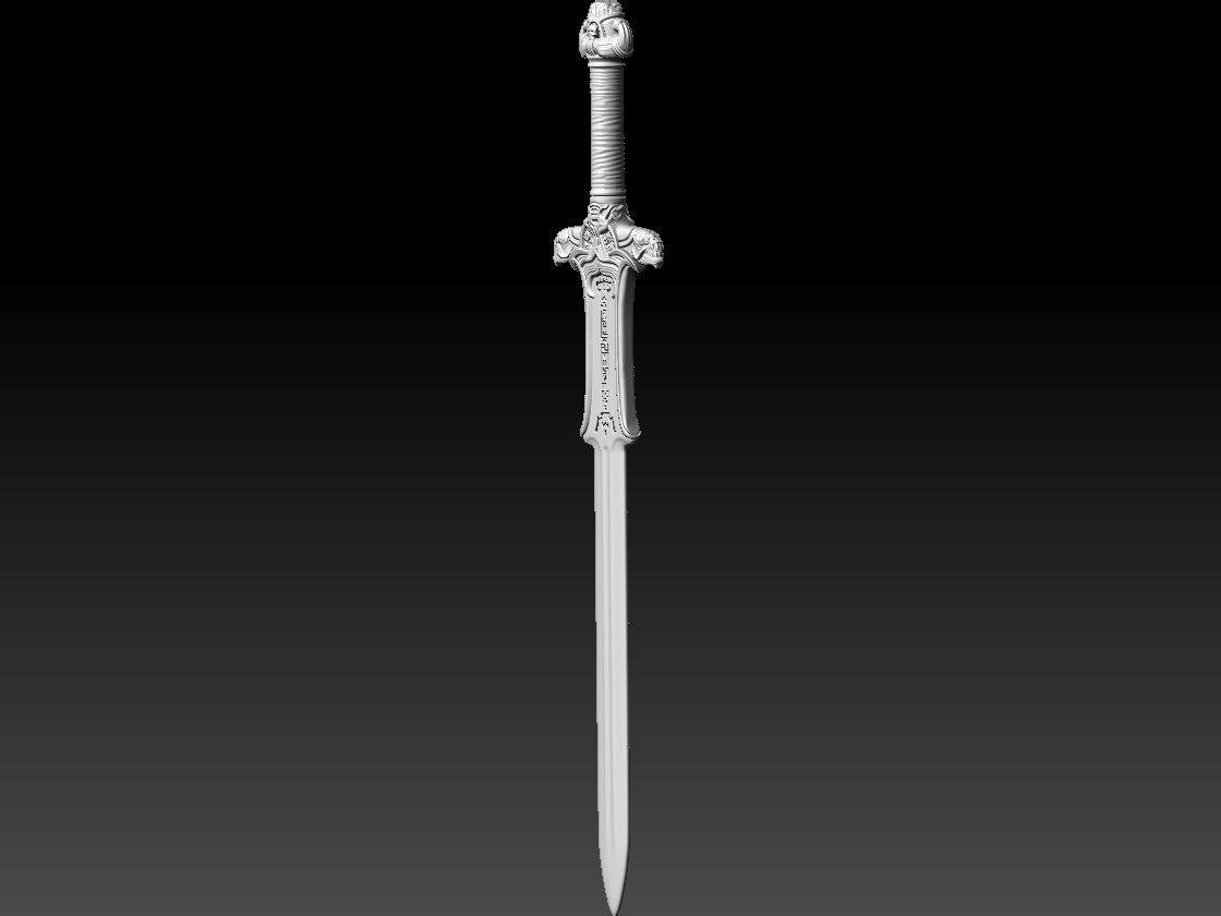 Atlantean Sword - Real Size - Conan The Barbarian 3D print model_3