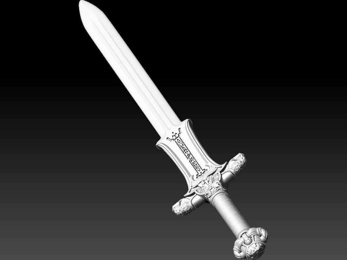 Atlantean Sword - Real Size - Conan The Barbarian 3D print model_8