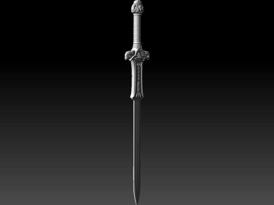 Atlantean Sword - Real Size - Conan The Barbarian 3D print model_5