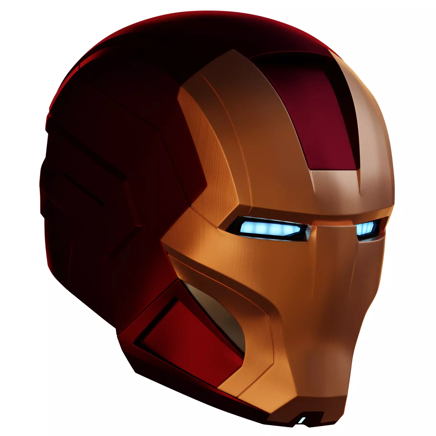 Ironman Mk16 Nightclub Helmet 3D Print Model with Inner Detail 3D print model_0