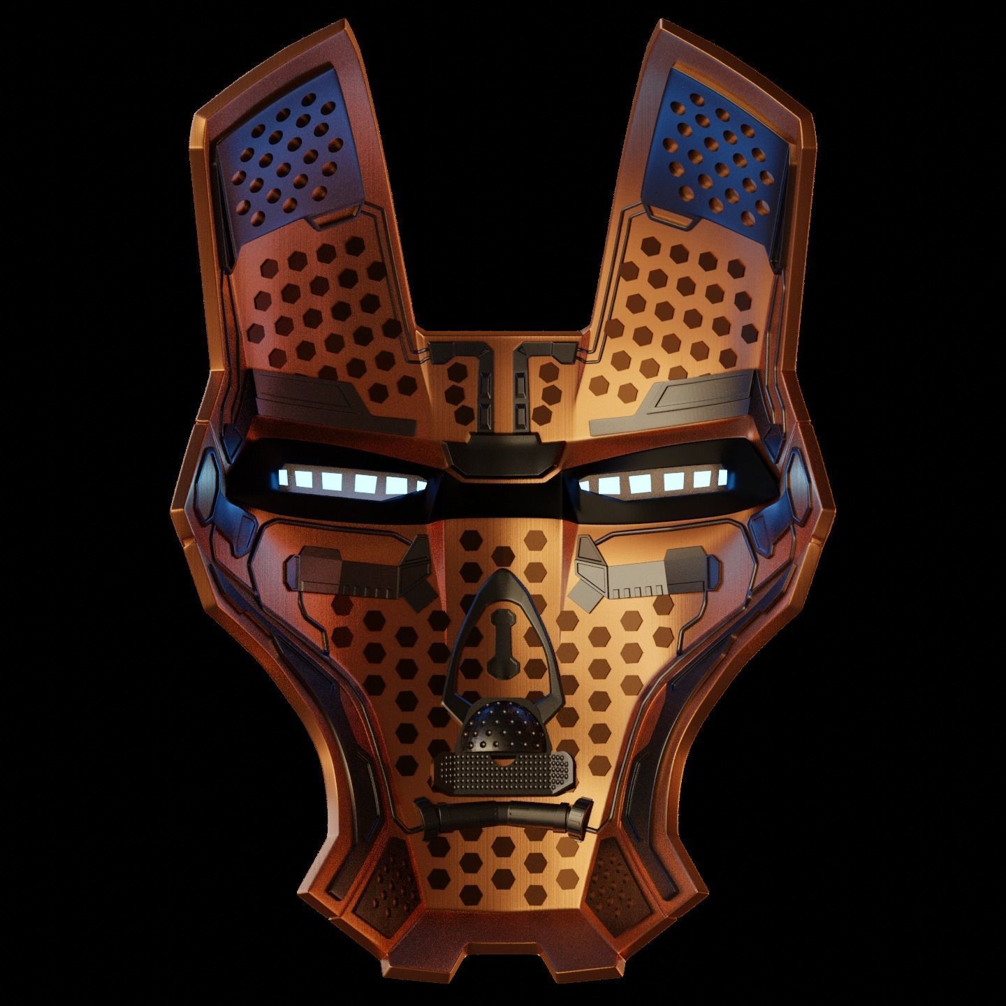 Ironman Mk16 Nightclub Helmet 3D Print Model with Inner Detail 3D print model_2