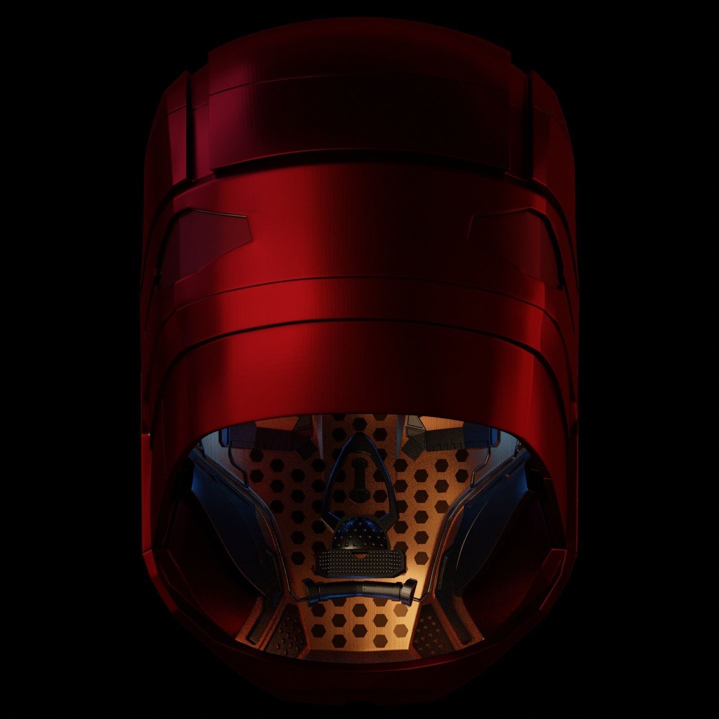 Ironman Mk16 Nightclub Helmet 3D Print Model with Inner Detail 3D print model_6