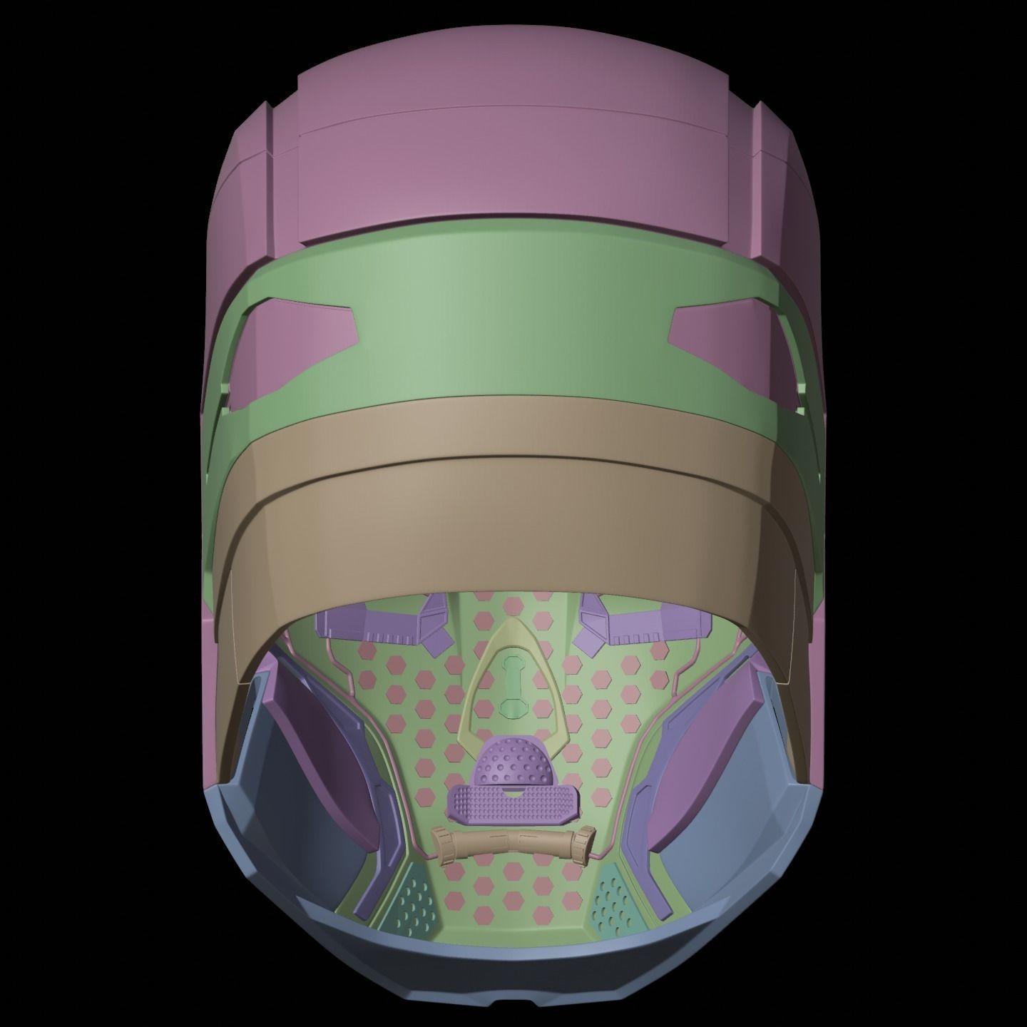 Ironman Mk16 Nightclub Helmet 3D Print Model with Inner Detail 3D print model_11