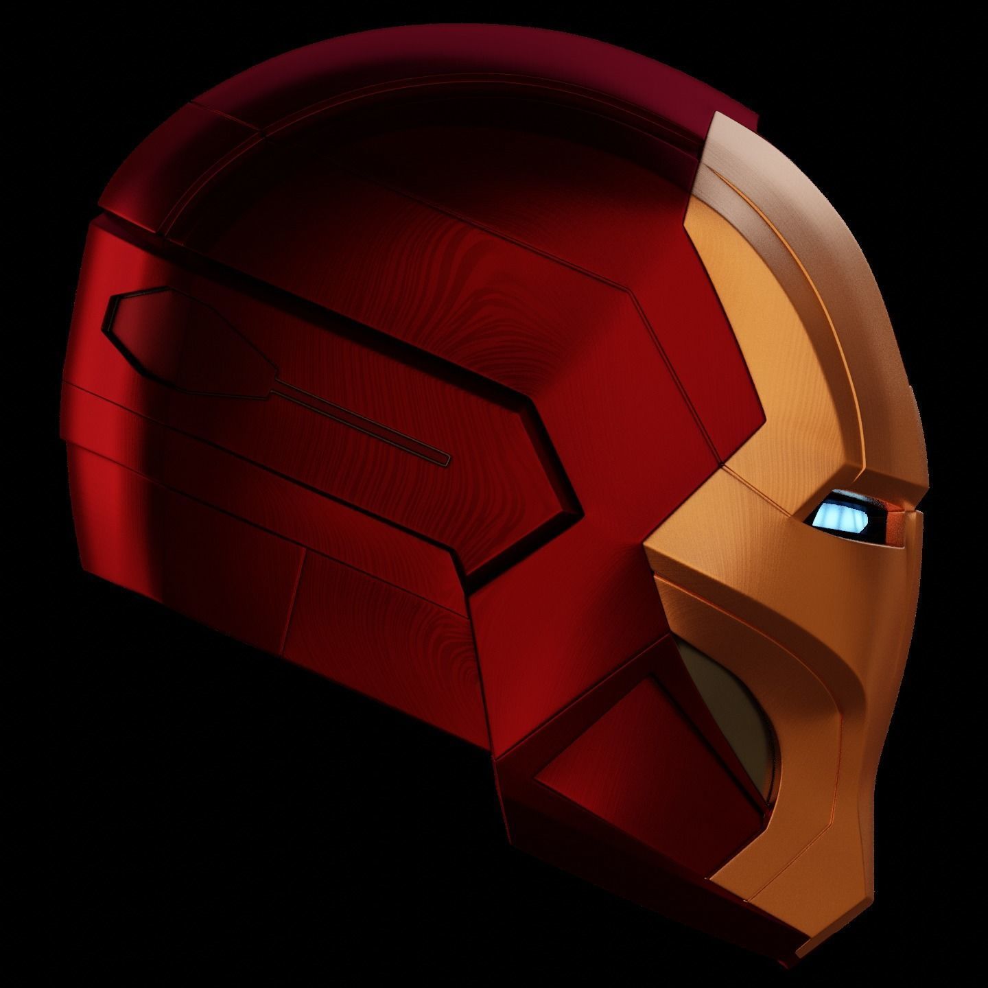 Ironman Mk16 Nightclub Helmet 3D Print Model with Inner Detail 3D print model_5