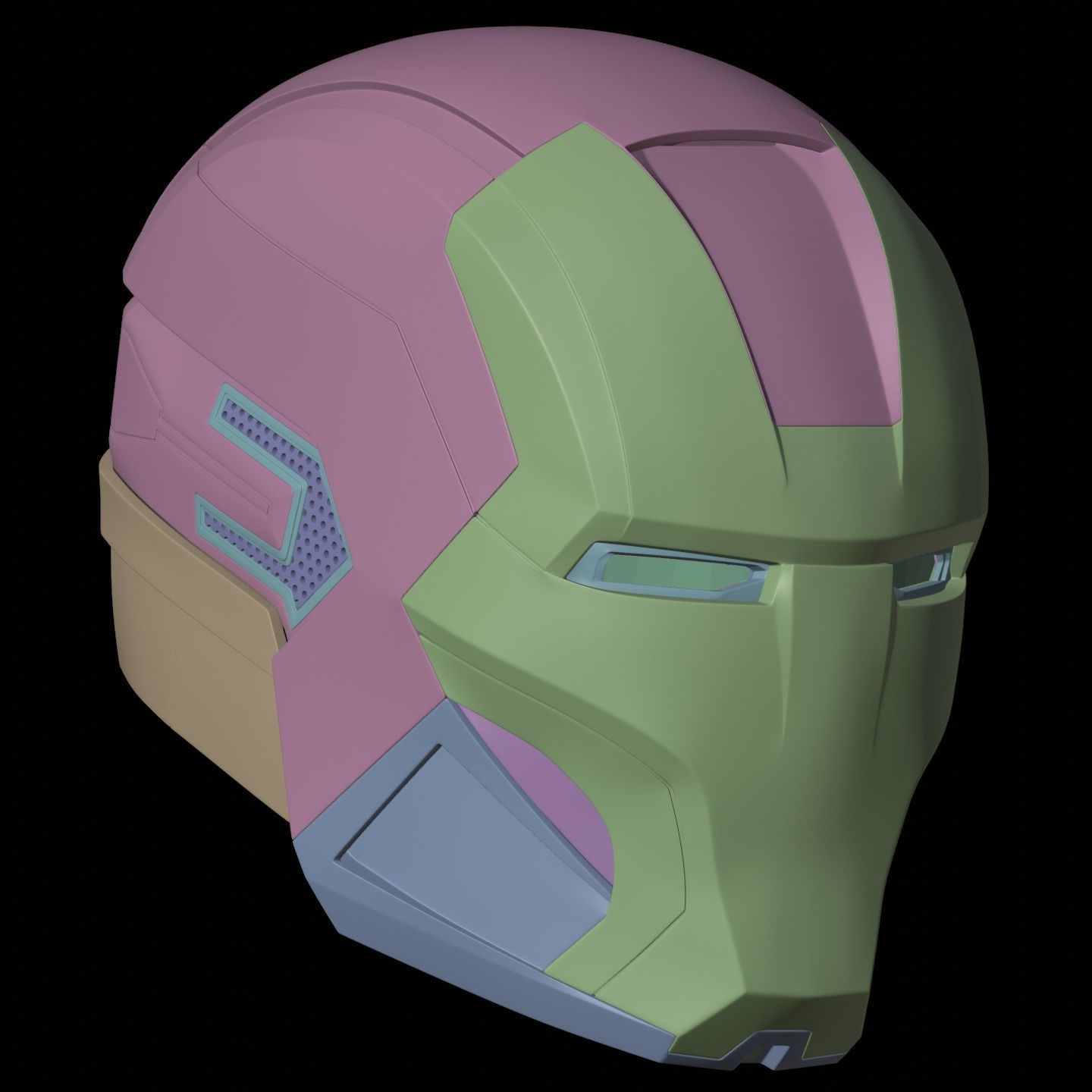 Ironman Mk16 Nightclub Helmet 3D Print Model with Inner Detail 3D print model_8
