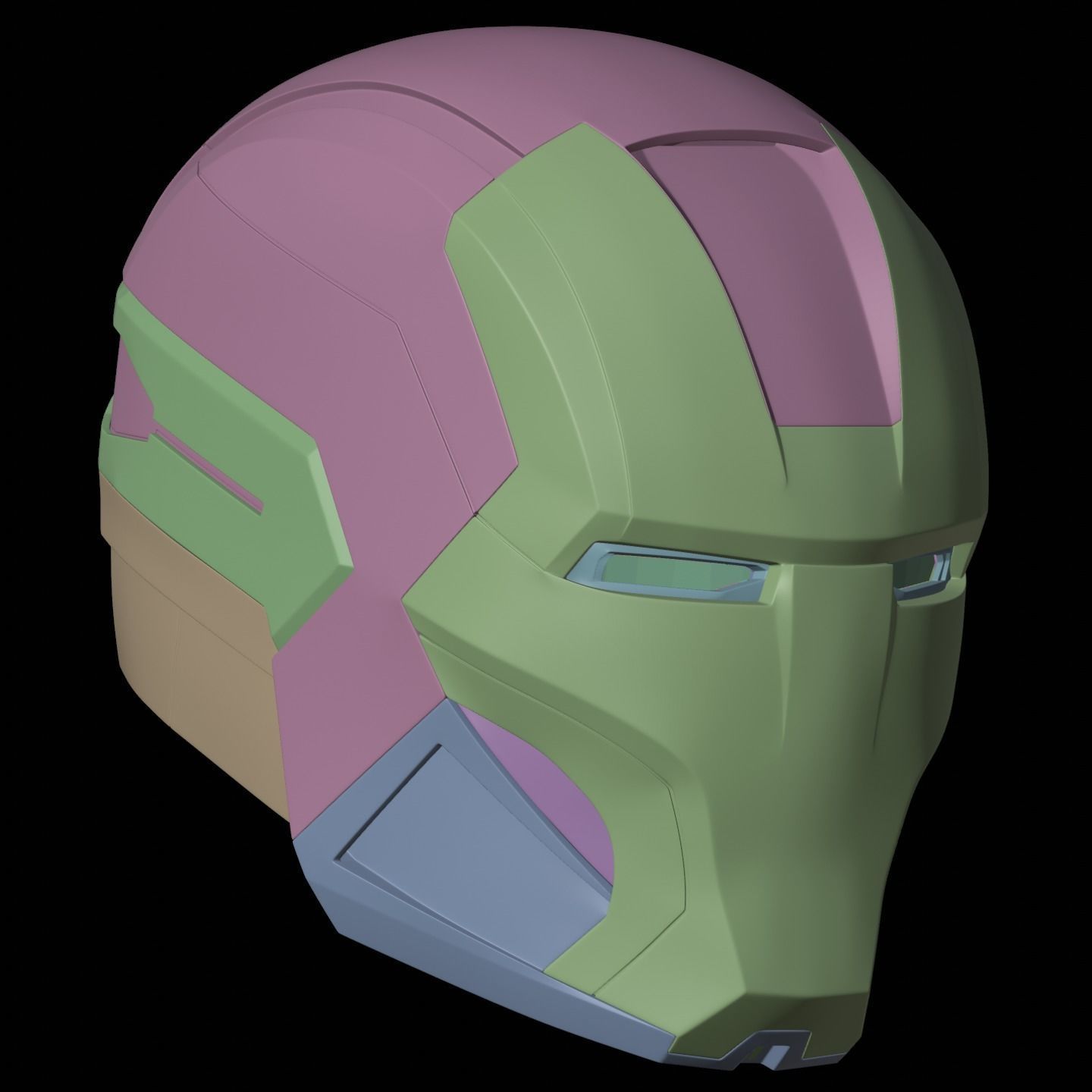 Ironman Mk16 Nightclub Helmet 3D Print Model with Inner Detail 3D print model_9