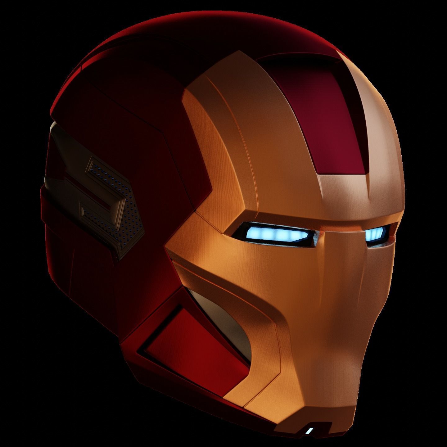 Ironman Mk16 Nightclub Helmet 3D Print Model with Inner Detail 3D print model_3
