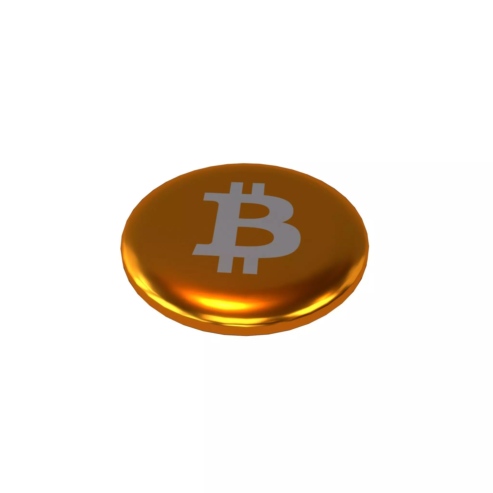 Pin Buttons 20 Bitcoin 2011 Low-poly 3D model_0